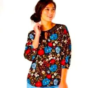 EUC Disney x Lauren Conrad x Snow White Collection Floral Top Size Medium